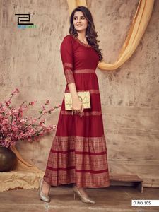 Rayonne Avec Broderie Travail Glamours Look Kurti Collections - Product Image 5