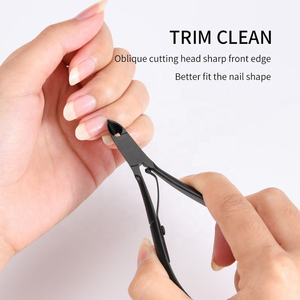 Recortador de cutículas para manicura, herramienta de manicura para salón de casa, recortador de cutículas, cortauñas para la eliminación de uñas, instrumentos de belleza, color negro - Product Image 4