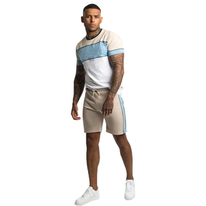 ผู้ชายขายส่งที่กำหนดเองสลิมฟิตคู่ชุดเสื้อยืดและกางเกงขาสั้นการออกแบบใหม่ผ้าฝ้าย100% ผู้ชายชุดคู่ - Product Image 3