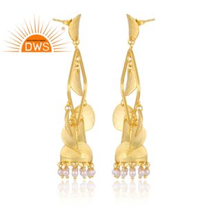 Dernières tendances 2026 : Boucles d'oreilles pendantes en perles naturelles et pierres précieuses pour fabricants de bijoux de mode sur mesure - Product Image 4