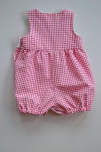 Pelele de bebé de diseñador con tamaño y color personalizables Conjunto de ropa de tela de algodón a cuadros de verano Nuevo diseño - Product Image 2