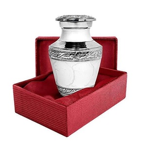 Urne funéraire pour cendres de bébé, dernière conception, émaillée, personnalisée, en métal, style américain, 200 pouces cubes, écologique - Product Image 1