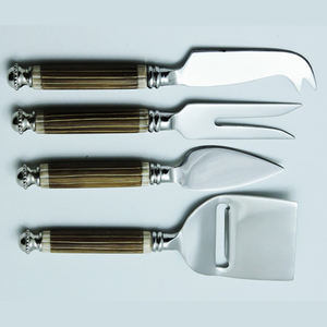 Vajilla de resina antigua y acero inoxidable, juego de cuchillos para queso de 4 cubiertos de acero inoxidable de alta calidad, juego de cubiertos - Product Image 6