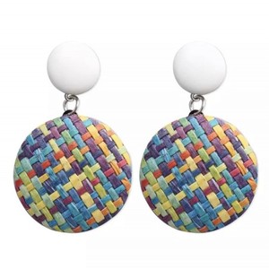 Boucles d'oreilles en rotin à la mode, bon prix, Whatsapp: + 84, 845, 639, 639 - Product Image 3