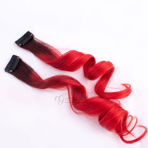 Extensiones de cabello indio virgen de una sola pieza Raw 100g Remy Blonde Silky Straight Wave Natural Hair Highlights Clip-On Set - Product Image 3