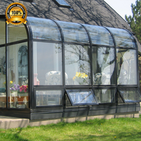 Usine directe personnalisé système de contrôle intelligent européen en aluminium bricolage maison véranda véranda solarium jardin en verre Low-E
