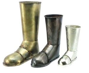 METAL HOT SELLING SET of 3 FLOWER POTS in SHAPE of <b>SHOES</b> NEW ARRIVAL PLANTER GARDEN DECOR HOME <b>DECORATION</b> FLOOR TABLE TOP - Product Image 1