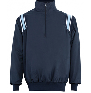 Veste d'arbitre à demi-zip, veste d'arbitre de baseball, veste à demi-zip, vêtements de sport, bleu marine, veste d'arbitre de softball avec bande sur les épaules - Product Image 2