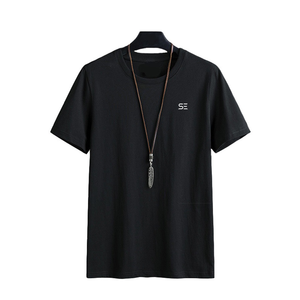 T-shirts pour hommes 220 coton, surdimensionnés, cool, jeunes, 100% grammes, vente en gros - Product Image 1