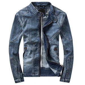 Jeans en coton uni bleu pour hommes fabriqués au Pakistan, vestes de rue, prix de gros - Product Image 1