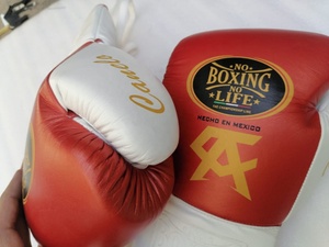 Gants de sparring en cuir de vache rouge et blanc métallisé de couleur personnalisée Gants d'arts martiaux et de boxe de qualité supérieure à lacets - Product Image 6