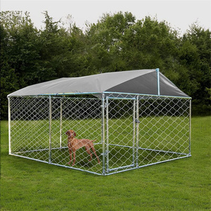 Toptan özel 10ft x 10ft x 6ft Metal zincir bağlantı köpek kapak kafes kulübesi açık büyük Pet <span class=keywords><strong>Run</strong></span> oyun evi herhangi bir boyut mevcut - Product Image 1
