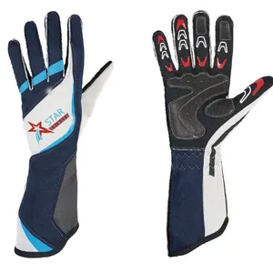 Pakistan supplier breathable go kart driving outdoor custom karting racing gloves f1 gloves go kart gloves good quality