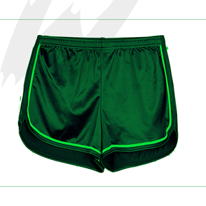 Pantalones cortos brillantes de satén para mujer, color marrón - Product Image 3