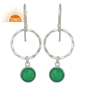 Boucles d'oreilles en argent Sterling 925, forme goutte d'onyx, bijoux fins, pierres précieuses naturelles, vert, offre spéciale - Product Image 1