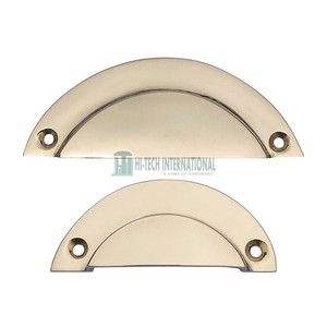 Manija de taza de latón macizo, tirador de cocina, muebles, cajón victoriano, puerta de armario, tirador de cajón de armario - Product Image 3