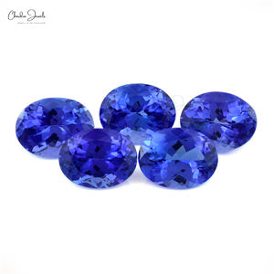 Grossiste et fabricant de pierres précieuses à facettes tanzanite naturelle certifiée 1.4 Ct 8x6mm taille ovale pierre précieuse en vrac tanzanite bleue - Product Image 2