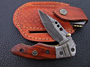 Cuchillo plegable de acero de Damasco personalizable soporte OEM de grado DIY - Product Image 4