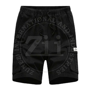 Vente à chaud Short d'été en coton pour hommes Cargo décontracté à 6 poches avec motif solide Jeans écologiques à vente chaude - Product Image 2