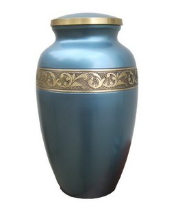 High Demanding Metallic Cremation Urn and <b>Keepsakes</b> Design With Engraving Work Black Enamel Antique Adult Urn for Sale - Product Image 6