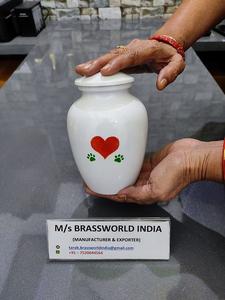 Classic Beautiful Aluminum Oval Cremation Urn Brassworld India's Premium <b>Funeral</b> <b>Supplies</b> - Product Image 4