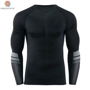 Haut de sport à manches longues pour homme, noir, anti-UV, à séchage rapide, compressif - Product Image 2