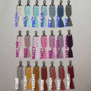 Porte-clés personnalisés en macramé, accessoires de sac, porte-clés tissé - Product Image 4