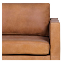 Canapé 3 places en cuir véritable de luxe avec pieds en métal, style européen moderne, confortable, meubles de salon pour villa