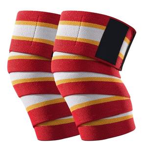 Emballages de genoux avec sangle pour homme et femme, accessoire de musculation, avec crochet et boucle qui soulève les genoux, pour la gymnastique - Product Image 2