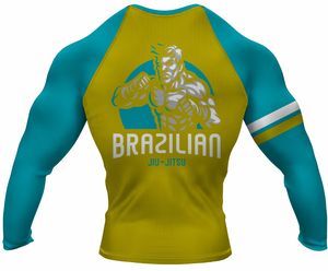 Vente en gros Chemise confortable de sport MMA à manches longues pour hommes, avec logo personnalisé, sublimation, fabriquée à partir de tissu spandex - Product Image 4