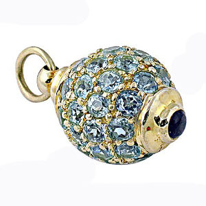 จี้เซอร์โคเนียสีน้ำเงินทำด้วยมืออัญมณีธรรมชาติชุบทองเครื่องประดับละเอียดล่าสุดโดยผู้ผลิตจี้และเสน่ห์ - Product Image 2