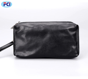 Pochette en cuir souple pour homme, mini sac à main rétro décontracté, Long portefeuille avec première couche en cuir pour téléphone portable, sac à main vintage - Product Image 4