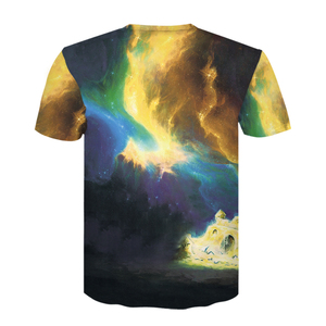 Camiseta de los hombres de verano Vincent van pintura noche estrellada imprimir 3d t camisa Casual camiseta tops - Product Image 4