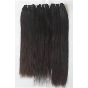 Cabello Indio Virgen Natural Liso Suave de India, Extensiones de Cabello Tejido a Máquina con Doble Trama, Doble Grosor, Remy Humano - Product Image 2