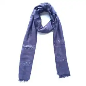 ผ้าพันคอผ้าแจ็คการ์ดวิสคอสสำหรับผู้หญิงจากอินเดียปักสไตล์คอมพิวเตอร์ยาว01 - Product Image 1