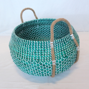 Greenish-สีฟ้า Seagrass ตะกร้าเก็บ - Product Image 4