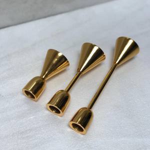 Bougeoir doré Vintage en lumière dorée, maison minimaliste, support de bougies, décoration de Table, cadeaux pour mariage - Product Image 3
