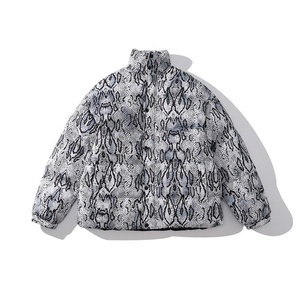 Custom <b>Pattern</b> All Over Print Winter Stand Collar Waterproof Thick Puffer Bubble <b>Jacket</b> - Product Image 3