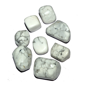 White Howlite Tumbled Stones Supplier - Product Image 1