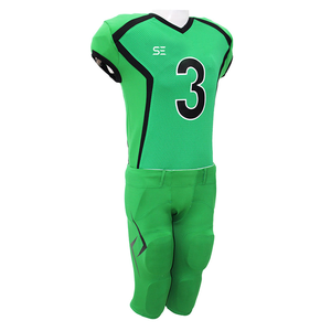 Uniforme de football américain respirant à manches courtes en polyester/nylon, séchage rapide, grande taille, personnalisable, dernier design - Product Image 2