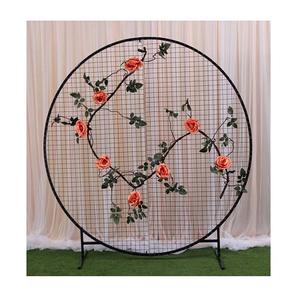 Best Design Pure Iron Wedding Props White and <b>Pink</b> Reception Stage <b>Backdrop</b> for Wedding Decor - Product Image 6