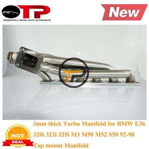 Tubo de escape OTP de 3mm de espesor, colector Tur bo para B <span class=keywords><strong>E36</strong></span> <span class=keywords><strong>320i</strong></span> 323i 325i M3 M50 M52 S50 92-98, Colector de montaje superior - Product Image 4