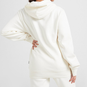 Sudadera con capucha para mujer, de gran tamaño, con cuello redondo, 100% algodón, bordada, 350gsm - Product Image 5