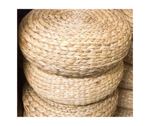 Coussin rond rustique fait à la main en paille de jacinthe d'eau pour la décoration de la maison meilleurs produits de meubles 2024 - Product Image 1