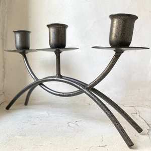 Vintage Black <b>Pillar</b> <b>Candle</b> Holder in Best Quality Handcrafted Metal Perfect for Elegant Tabletop Home Decoration - Product Image 2