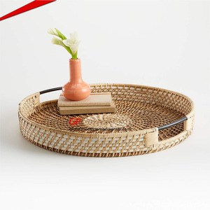 Bandeja de mimbre de perlas para madre, accesorio de lujo hecho a mano para hoteles de boda - Product Image 5