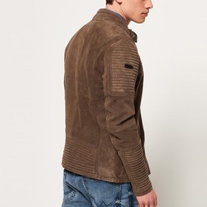 Chaqueta de cuero con cremallera para hombre, con bolsillos, color sólido, moda otoño/primavera 2026, estilo casual, para motociclistas - Product Image 2