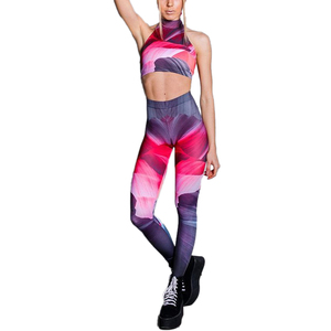 Ensemble de sport pour femme/fille, legging taille haute et soutien-gorge, sublimation OEM, qualité supérieure, doux, effet push-up, idéal pour le yoga et la gym. - Product Image 2