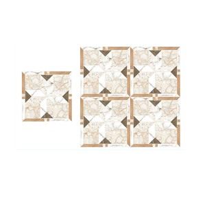 Carreaux de sol en céramique fleur ronde en porcelaine polie blanche 40x40cm - Product Image 3