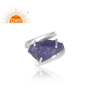 Electroformed Tanzanite Gemstone Prong <b>Set</b> <b>Ring</b> Jewelry Fine <b>Silver</b> Boho Sterling <b>Silver</b> <b>Ring</b> Jewelry Wholesaler - Product Image 2